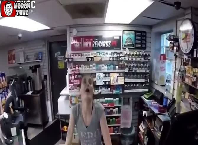 Video :This salesperson has been working a bit too hard, it appears!